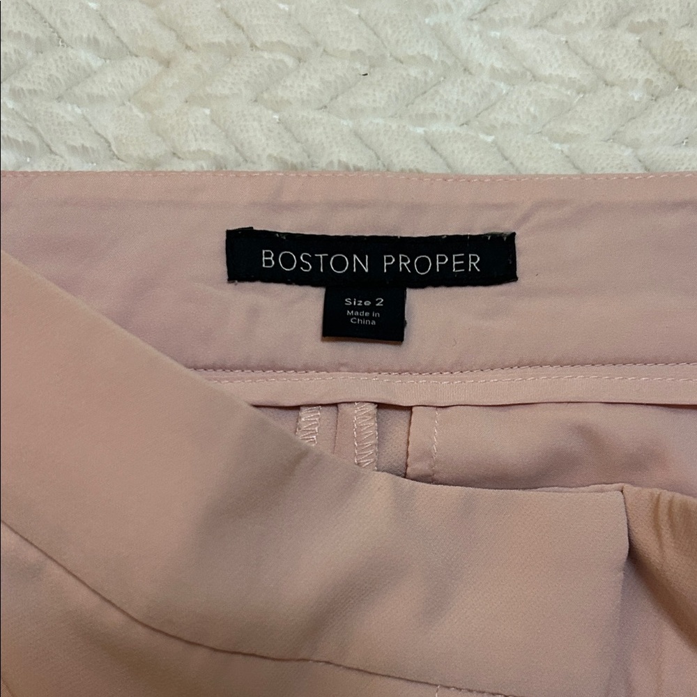 Set of 4 like-new Boston Proper Women's Trousers - Red, Tan, Pink, Cream - Picture 3 of 7